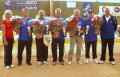 Champions 4ème D : Fox A, Colomb Y,Aguila T, Escalle J, Bozon F (ESB Bas (...)