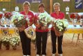 Vice-championnes F4 : Rozand C, Gaillard P, Roux-Michollet M (ESB Portes du (...)